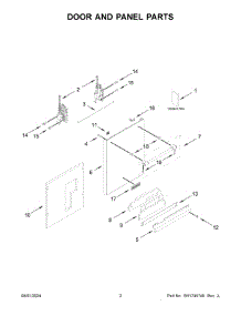 02 - Door And Panel Parts parts for Whirlpool Dishwasher MDB9979SKZ3 from AppliancePartsPros.com