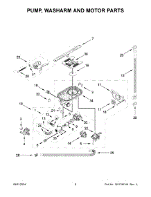 05 - Pump, Washarm And Motor Parts parts for Whirlpool Dishwasher MDB9979SKZ3 from AppliancePartsPros.com