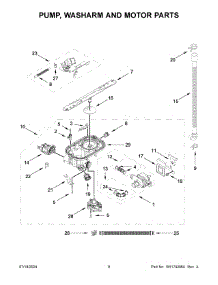 05 - Pump, Washarm And Motor Parts parts for Whirlpool Dishwasher MDFS3924RB0 from AppliancePartsPros.com
