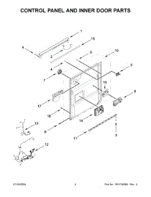 03 - Control Panel And Inner Door Parts parts for Whirlpool Dishwasher MDFS3924RW0 from AppliancePartsPros.com