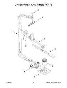 06 - Upper Wash And Rinse Parts parts for Whirlpool Dishwasher MDFS3924RZ0 from AppliancePartsPros.com