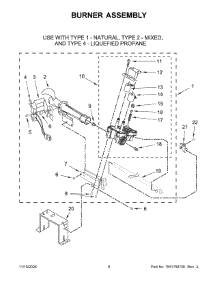 05 - Burner Assembly parts for Whirlpool Dryer MDG20PDFGW0 from AppliancePartsPros.com