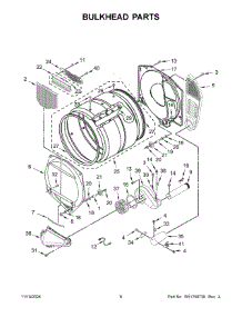 04 - Bulkhead Parts parts for Whirlpool Dryer MDG20PDFGW0 from AppliancePartsPros.com