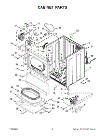 03 - Cabinet Parts parts for Whirlpool Dryer MDG20PRFWW0 from AppliancePartsPros.com