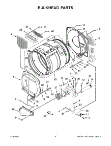 04 - Bulkhead Parts parts for Whirlpool Dryer MDG20PRFWW0 from AppliancePartsPros.com