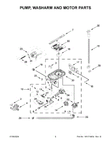 05 - Pump, Washarm And Motor Parts parts for Whirlpool Dishwasher MDPS6124RZ0 from AppliancePartsPros.com