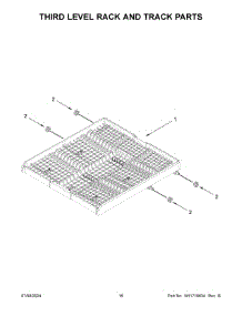 09 - Third Level Rack And Track Parts parts for Whirlpool Dishwasher MDPS6124RZ0 from AppliancePartsPros.com