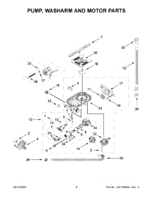 05 - Pump, Washarm And Motor Parts parts for Whirlpool Dishwasher MDPS6124RZ1 from AppliancePartsPros.com