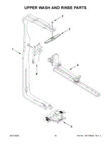 06 - Upper Wash And Rinse Parts parts for Whirlpool Dishwasher MDPS6124RZ1 from AppliancePartsPros.com