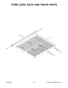 09 - Third Level Rack And Track Parts parts for Whirlpool Dishwasher MDPS6124RZ1 from AppliancePartsPros.com