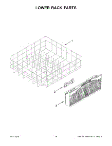 Lower Rack Parts parts for Whirlpool Dishwasher MDTS7024SZ0 from AppliancePartsPros.com