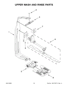 Upper Wash And Rinse Parts parts for Whirlpool Dishwasher MDTS7024SZ0 from AppliancePartsPros.com