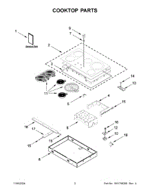 02 - Cooktop Parts parts for Whirlpool Cooktop MEC8836HS01 from AppliancePartsPros.com