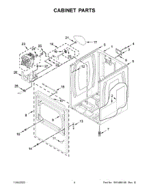 02 - Top And Console Parts parts for Whirlpool Dryer MED6230RHW1 from AppliancePartsPros.com