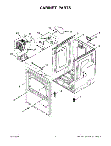 03 - Cabinet Parts parts for Whirlpool Dryer MED6230RHW3 from AppliancePartsPros.com