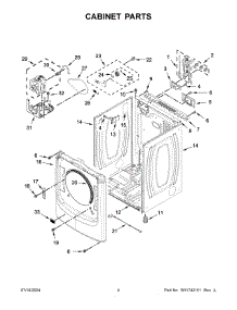 03 - Cabinet Parts parts for Whirlpool Dryer MED7020RU0 from AppliancePartsPros.com