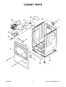 Cabinet Parts parts for Whirlpool Dryer MED7230HW0 from AppliancePartsPros.com