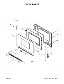 05 - Door Parts parts for Whirlpool Range MER4600LS2 from AppliancePartsPros.com