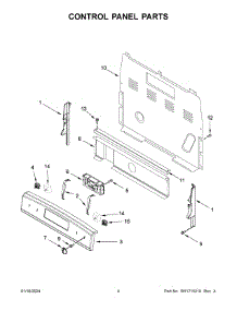 Control Panel Parts parts for Whirlpool Range MER4800PZ1 from AppliancePartsPros.com