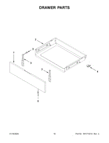 Drawer Parts parts for Whirlpool Range MER4800PZ1 from AppliancePartsPros.com