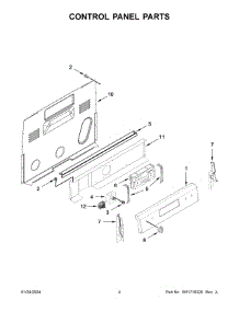 Control Panel Parts parts for Whirlpool Range MER6600FW6 from AppliancePartsPros.com
