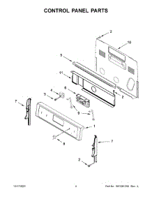 03 - Control Panel Parts parts for Whirlpool Range MER7700LZ2 from AppliancePartsPros.com