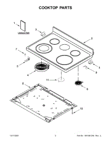 02 - Cooktop Parts parts for Whirlpool Range MER7700LZ2 from AppliancePartsPros.com