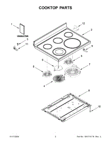 Cooktop Parts parts for Whirlpool Range MER8800FZ6 from AppliancePartsPros.com