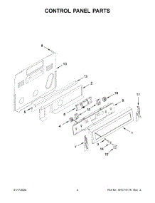 Control Panel Parts parts for Whirlpool Range MER8800FZ6 from AppliancePartsPros.com