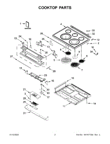 02 - Cooktop Parts parts for Whirlpool Range MES8800FZ3 from AppliancePartsPros.com
