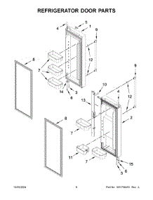 04 - Refrigerator Door Parts parts for Whirlpool Refrigerator MFB2055FRZ06 from AppliancePartsPros.com