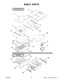 07 - Shelf Parts parts for Whirlpool Refrigerator MFB2055FRZ06 from AppliancePartsPros.com