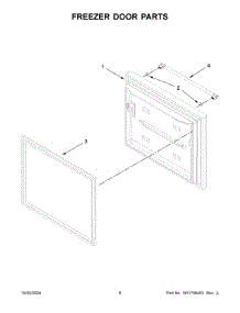 05 - Freezer Door Parts parts for Whirlpool Refrigerator MFB2055FRZ06 from AppliancePartsPros.com