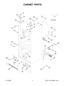 02 - Cabinet Parts parts for Whirlpool Refrigerator MFC2062FEZ13 from AppliancePartsPros.com