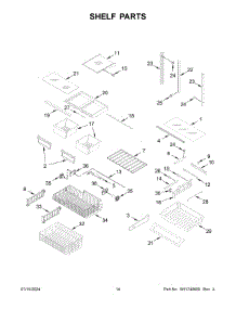 08 - Shelf Parts parts for Whirlpool Refrigerator MFC2062FEZ13 from AppliancePartsPros.com