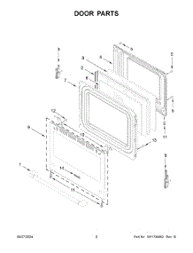 05 - Door Parts parts for Whirlpool Air Conditioner MFES4030RW0 from AppliancePartsPros.com
