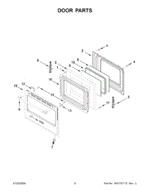 05 - Door Parts parts for Whirlpool Range MFES6030RZ0 from AppliancePartsPros.com
