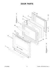 05 - Door Parts parts for Whirlpool Air Conditioner MFES8030RZ0 from AppliancePartsPros.com