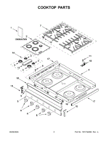 Cooktop Parts parts for Whirlpool Range MFGS4030RB0 from AppliancePartsPros.com