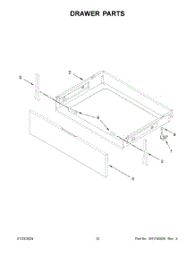 07 - Drawer Parts parts for Whirlpool Range MFGS4030RS0 from AppliancePartsPros.com