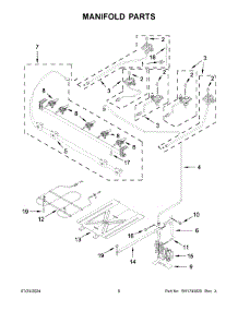 04 - Manifold Parts parts for Whirlpool Range MFGS4030RS0 from AppliancePartsPros.com