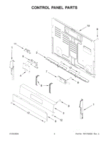 03 - Control Panel Parts parts for Whirlpool Range MFGS4030RS0 from AppliancePartsPros.com