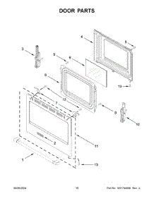 Door Parts parts for Whirlpool Range MFGS4030RW0 from AppliancePartsPros.com