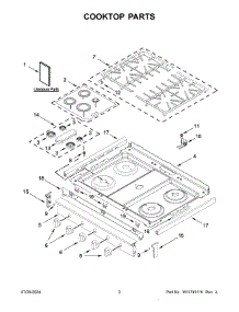 02 - Cooktop Parts parts for Whirlpool Range MFGS6030RW0 from AppliancePartsPros.com