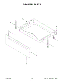 07 - Drawer Parts parts for Whirlpool Range MFGS6030RW0 from AppliancePartsPros.com