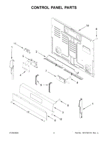 03 - Control Panel Parts parts for Whirlpool Range MFGS6030RW0 from AppliancePartsPros.com