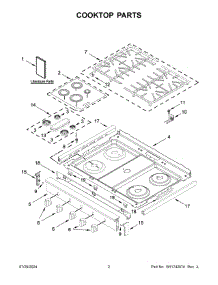 02 - Cooktop Parts parts for Whirlpool Range MFGS6030RZ0 from AppliancePartsPros.com