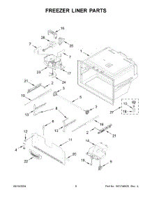 04 - Freezer Liner Parts parts for Whirlpool Refrigerator MFI2570FEB11 from AppliancePartsPros.com