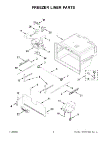 Freezer Liner Parts parts for Whirlpool Refrigerator MFI2570FEW10 from AppliancePartsPros.com