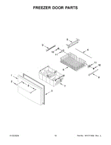 Freezer Door Parts parts for Whirlpool Refrigerator MFI2570FEW10 from AppliancePartsPros.com